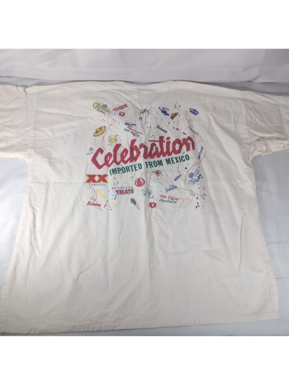 Vintage Dos Equis Mexico Celebration Shirt Men's XL Short Sleeve Single Stitch